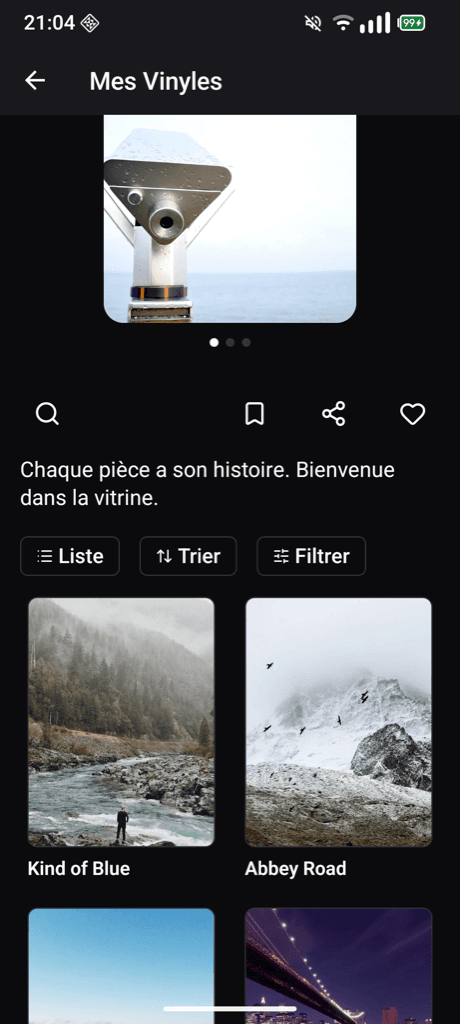 L'app Kollect : le détail d'une collection