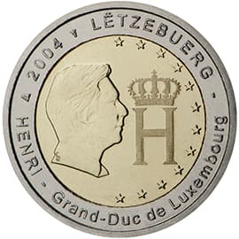 Luxembourg 2004: Effigy and monogram of Grand-Duke Henri